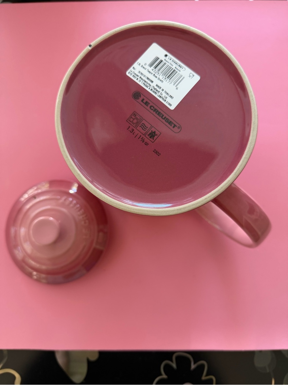 Le Creuset ROSE QUARTZ Grande Tea Pot New - Picture 5 of 6
